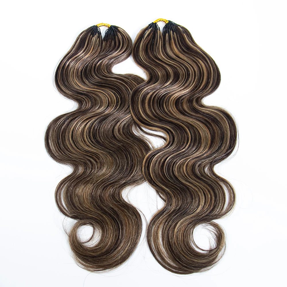 body wave feather crochet hair 4/27 color