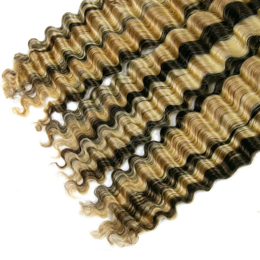 Mix Color Blend 4/27/613 Deep Wave Bulk Human Braiding Hair