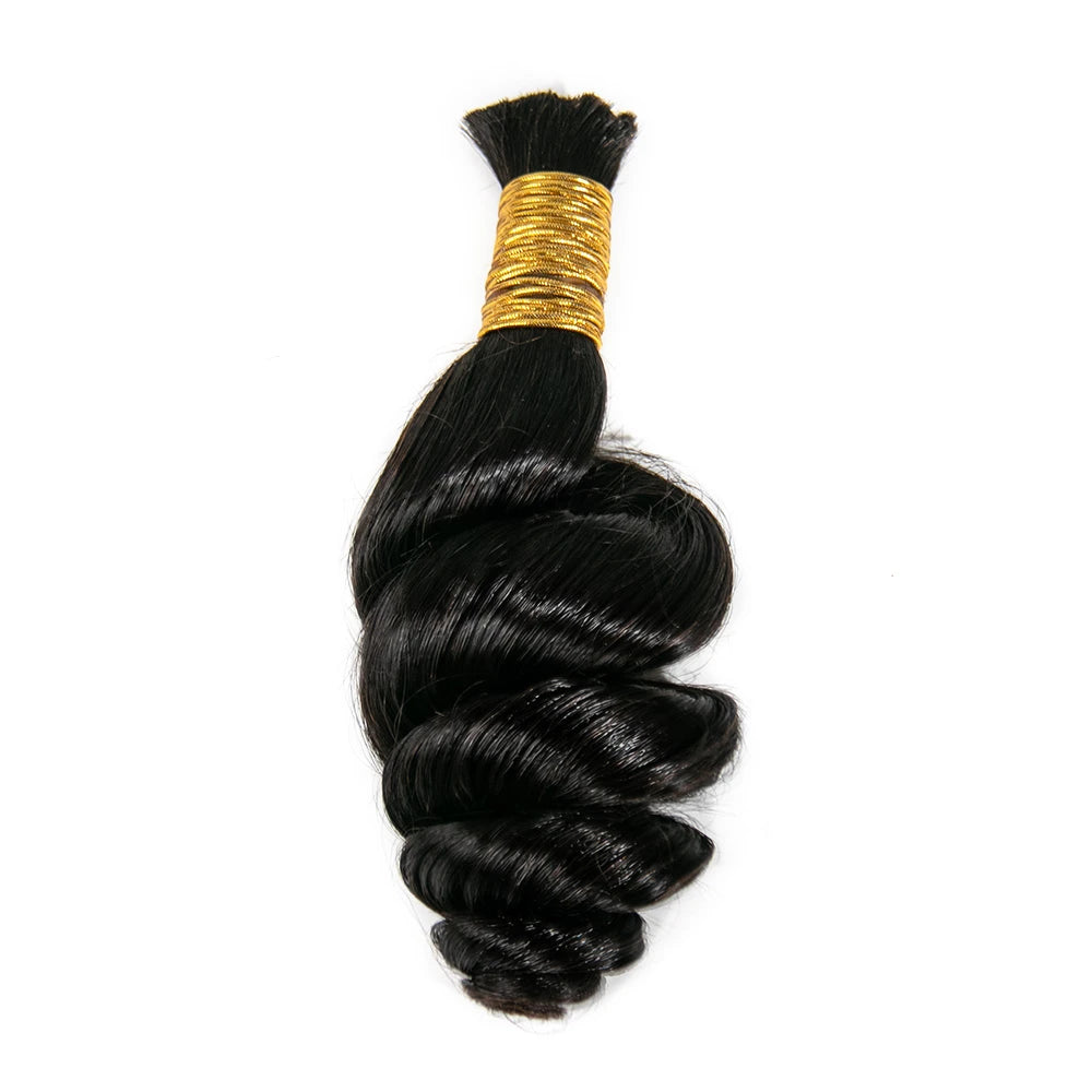 natural black loose wave braiding hair