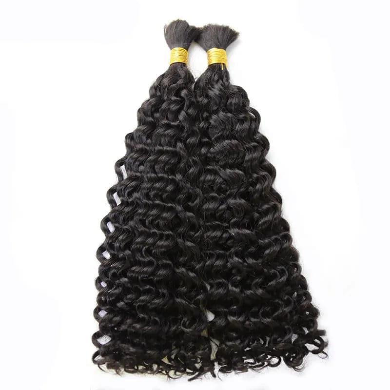 Double Drawn Burmese Spanish Curl Human Braiding Hair