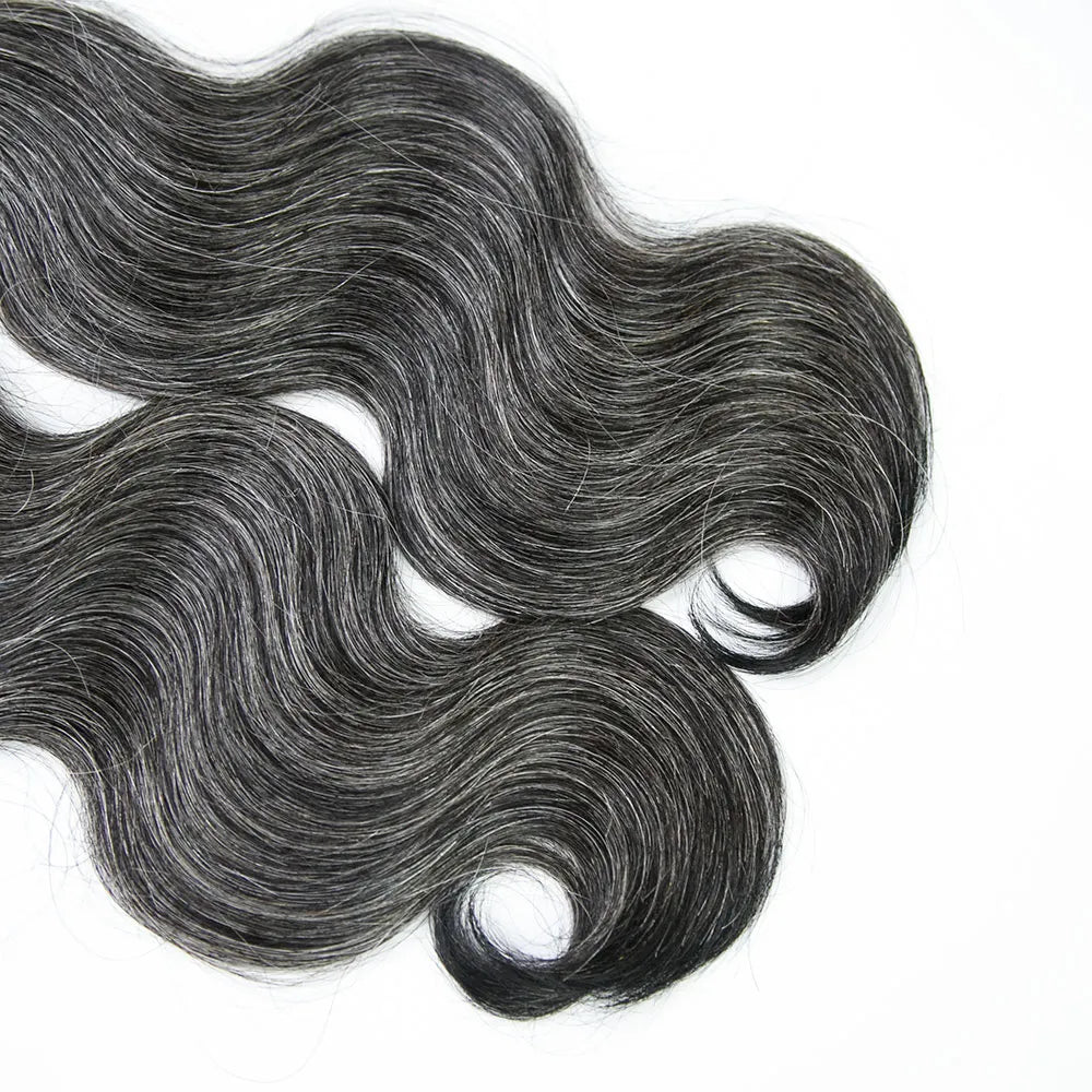 Salt and Pepper Body Wave Bulk Human Braiding Hair