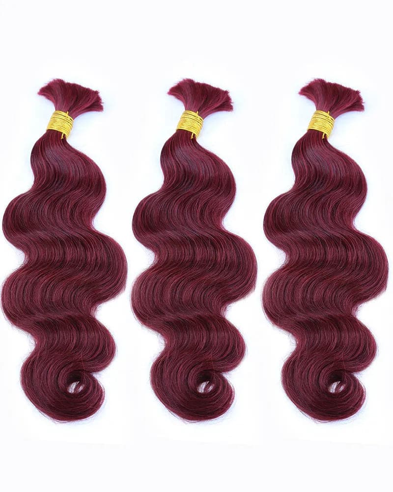 burgundy color human hair for boho knotless braids