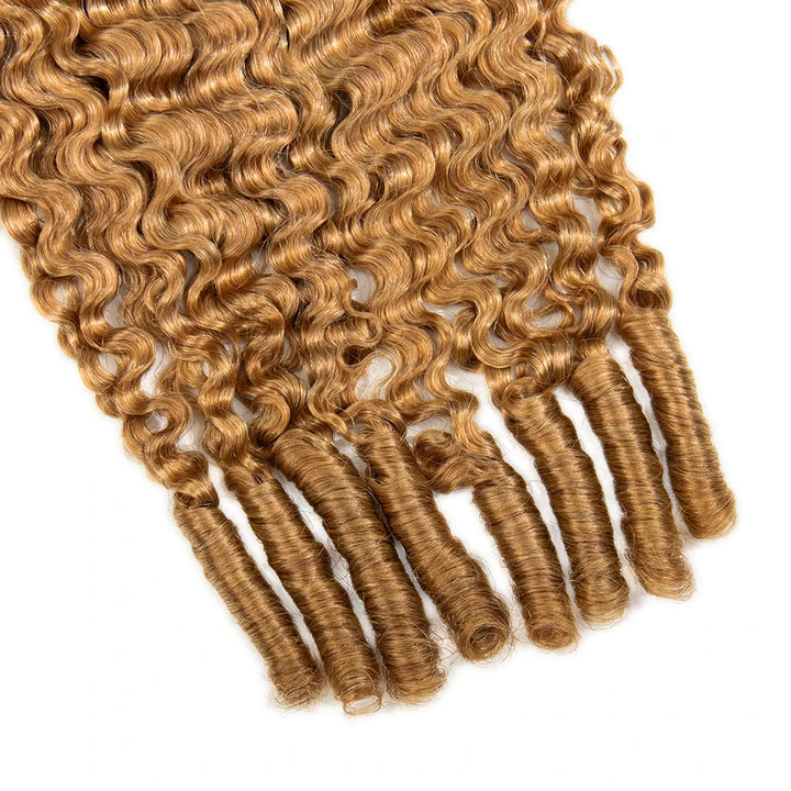 burmese curly human crochet hair T1B/27 ombre blonde