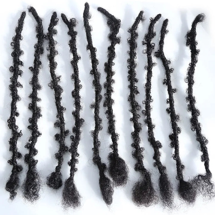 Butterfly Distressed Boho Loc Extensions Human Hair - Natural Black #1B