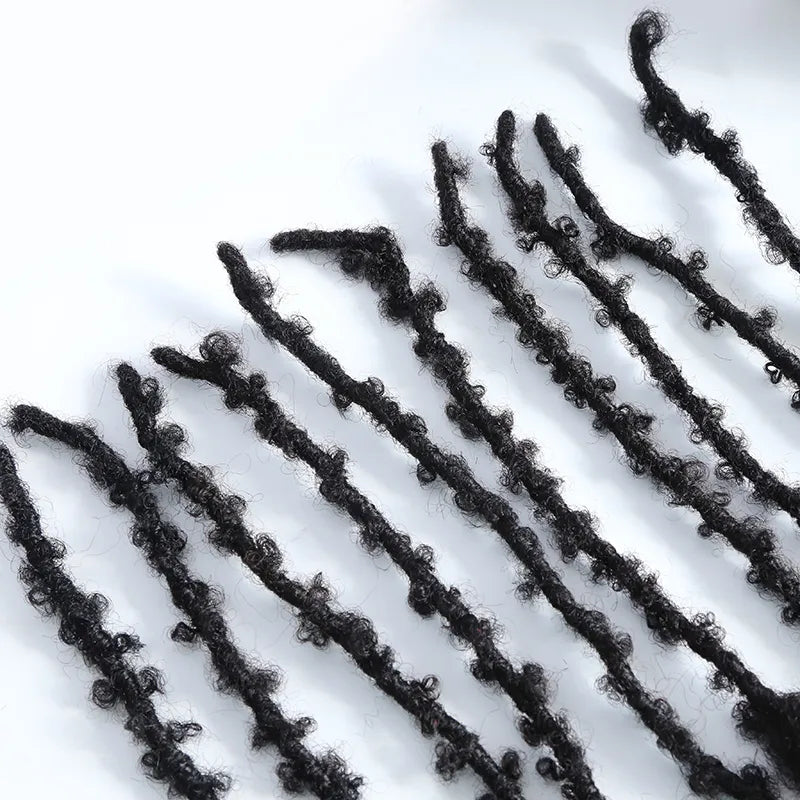 Butterfly Distressed Boho Loc Extensions Human Hair - Natural Black #1B