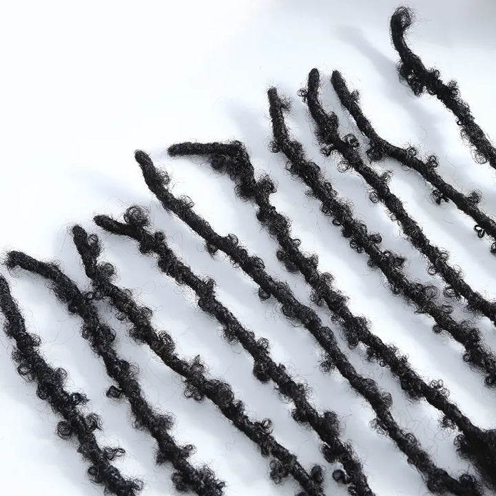 Butterfly Distressed Boho Loc Extensions Human Hair - Natural Black #1B