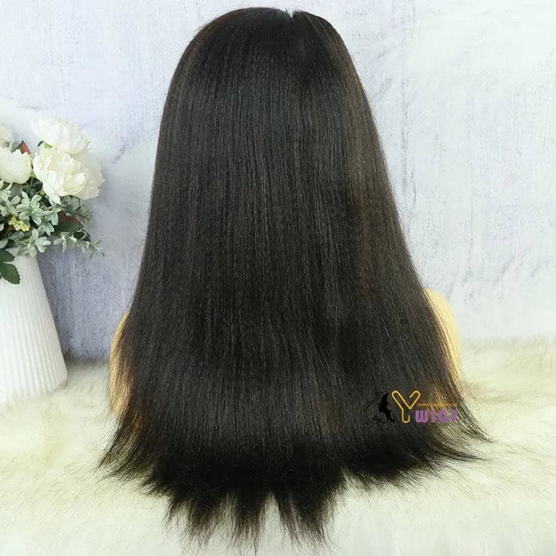 Affordable Clear Lace Yaki Brazilian 13 x 6 Lace Front Wig