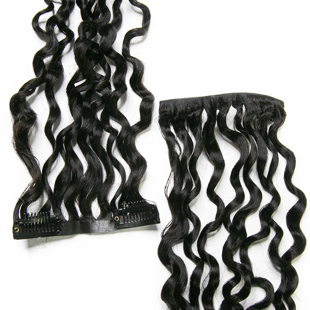 Clip In Hair Extensions Water Curly Invisible Edge