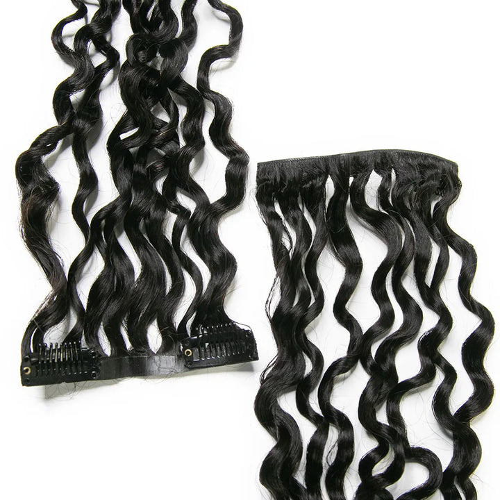 Clip In Hair Extensions Water Curly Invisible Edge