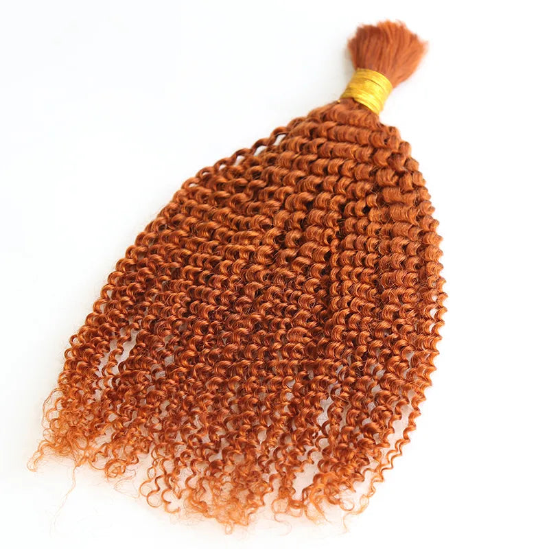 #350 Ginger Afro Kinky Curly Human Braiding Hair