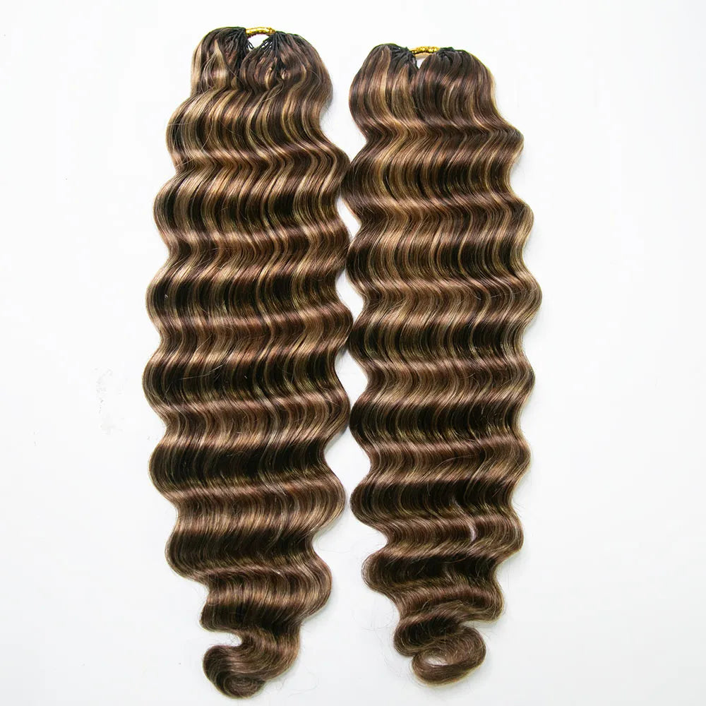 color #4/#27/#30 loose deep wave human crochet hair