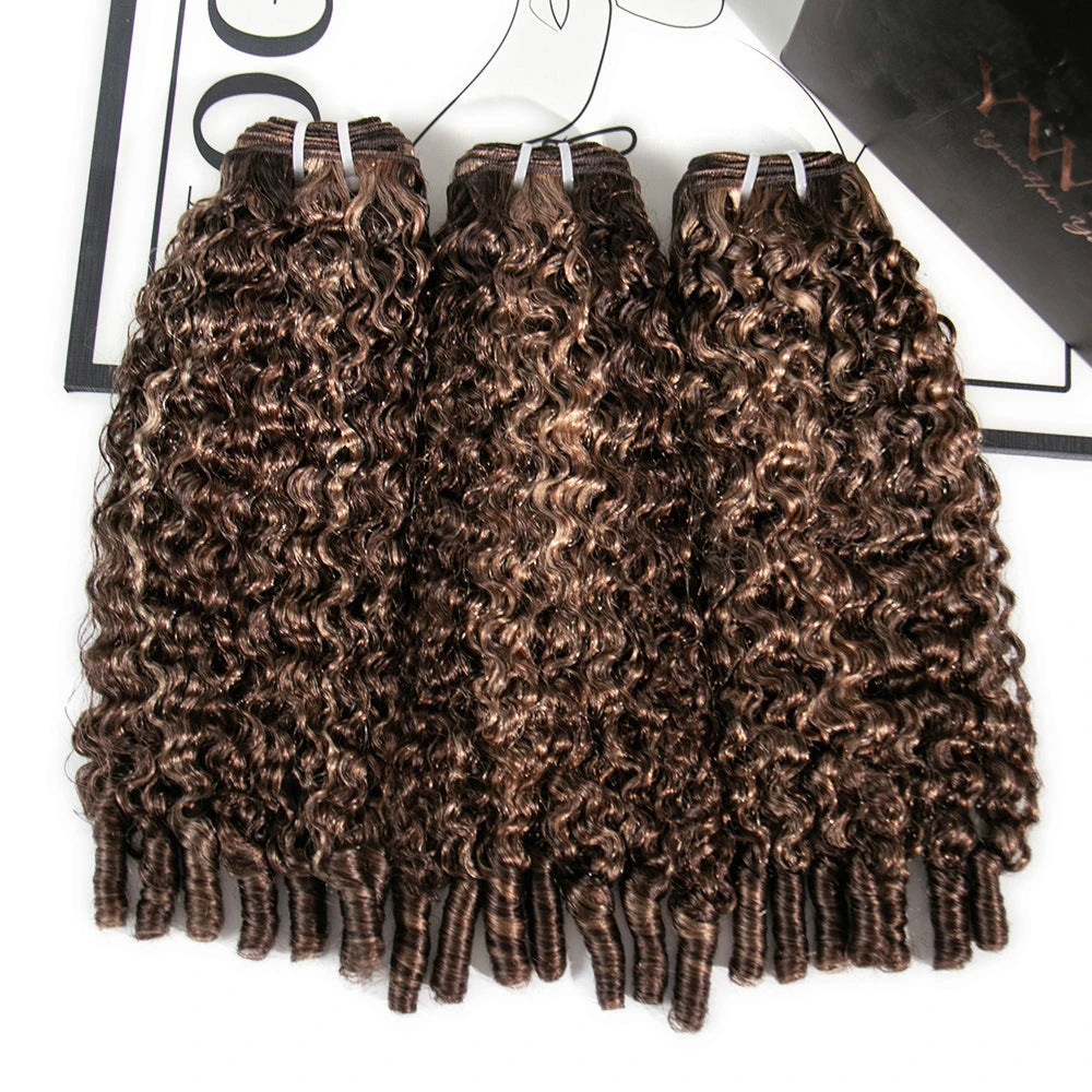 #4/27/30 mix color water curly weft bundles