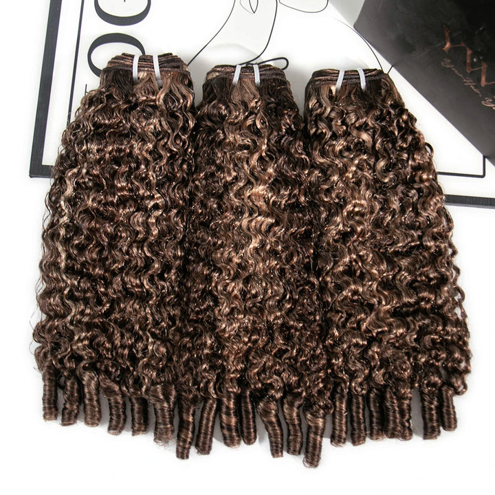 #4/27/30 mix color water curly weft bundles