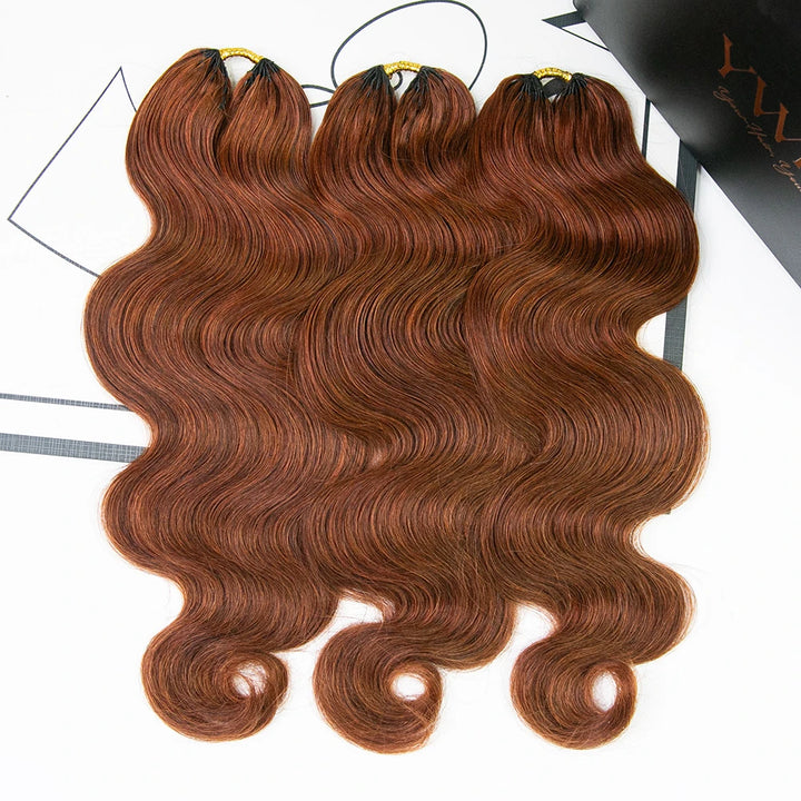 copper body wave crochet hair