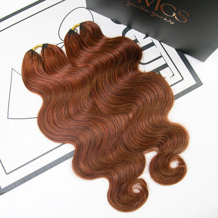 human crochet hair copper body wave for women