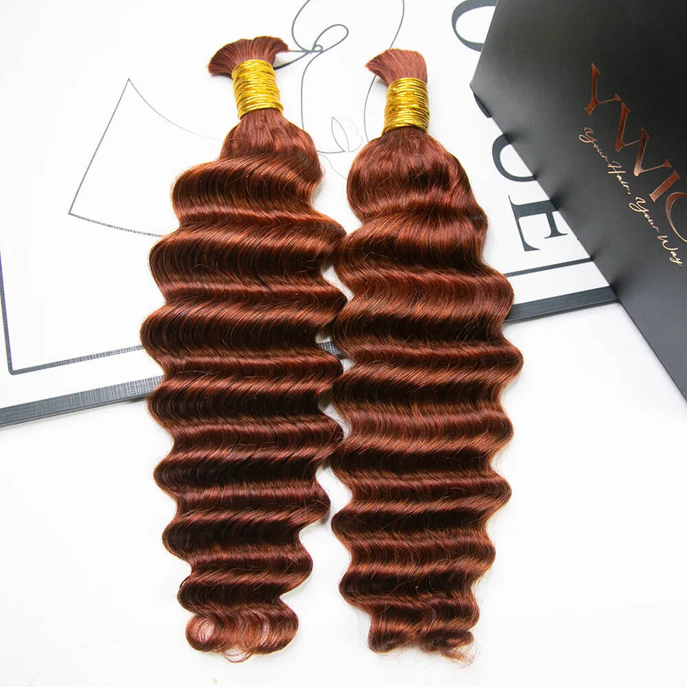 copper color deep wave boho braiding hair