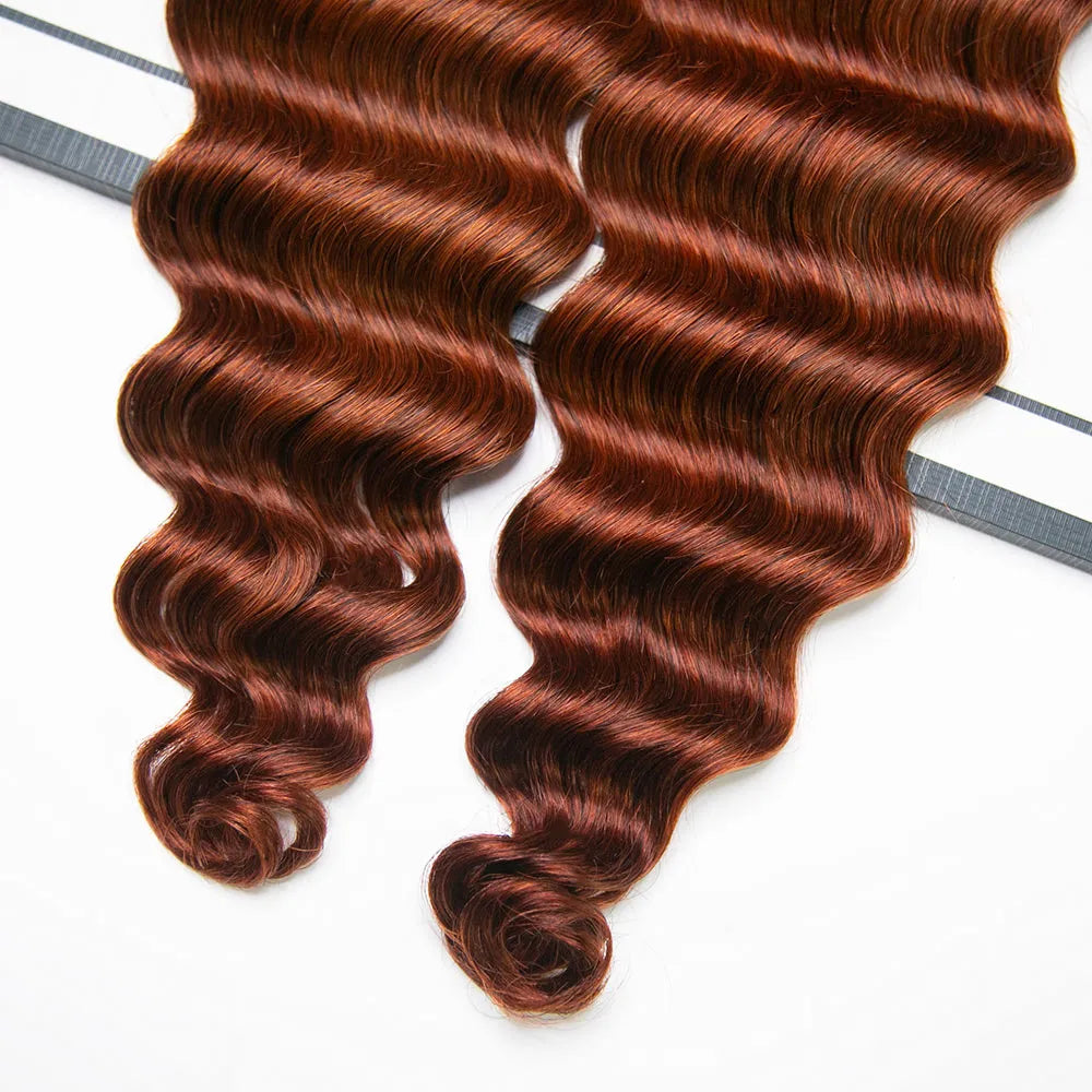 copper color deep wave crochet hair