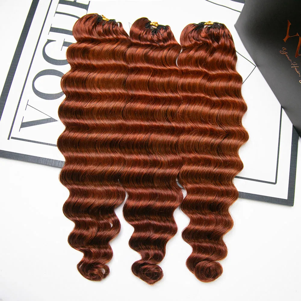 copper deep wave crochet hair