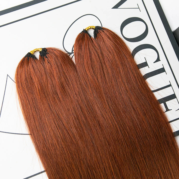 copper straight crochet hair for miracle knots