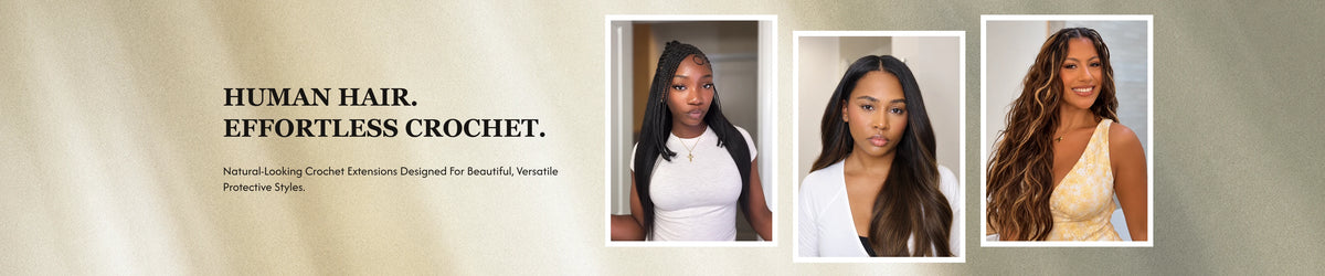 100% human crochet hair extensions for full-head installs, boho braids, locs and protective styles
