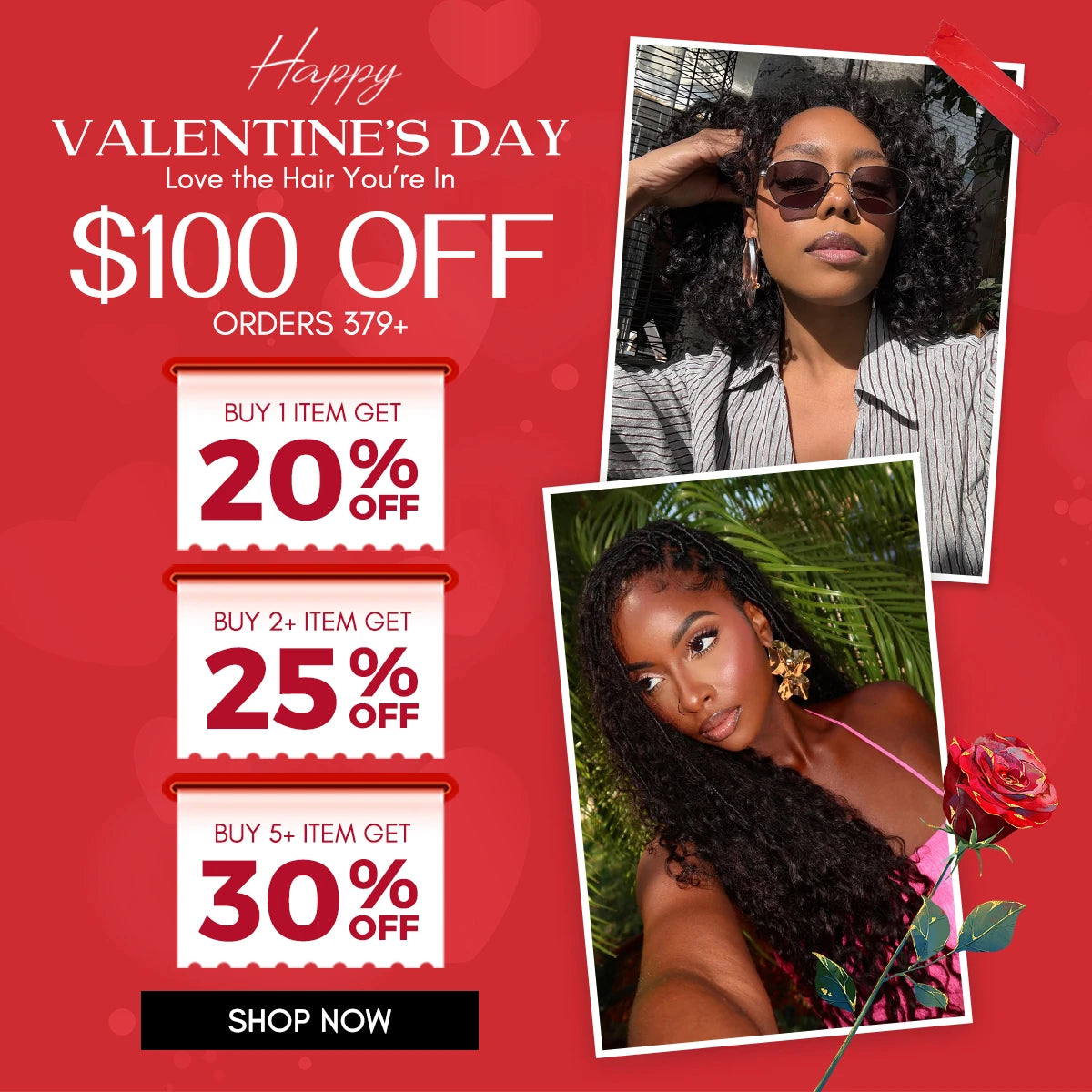 human crochet braids for Valentine's Day