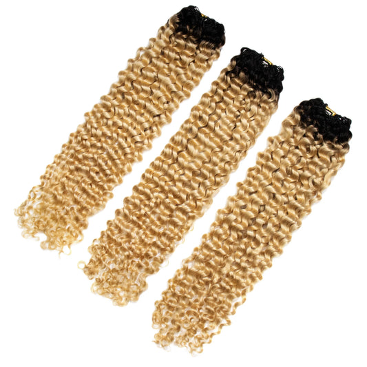 Ywigs #D4/30 Mix Color Blend Loose Deep Wave Human Crochet Hair front view