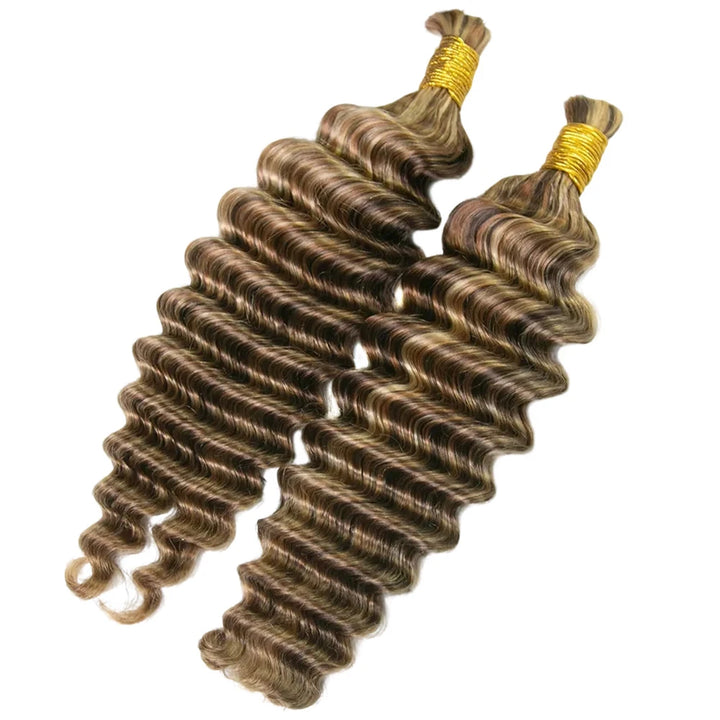 ywigs 4/27/30/613 Deep Wave Bulk Human Braiding Hair