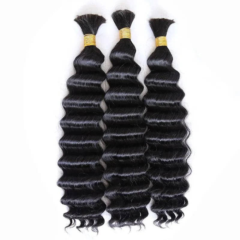 deep wave bulk human hair bundles