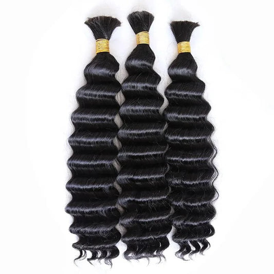 deep wave bulk human hair bundles
