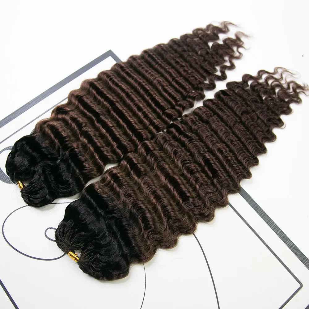 deep wave crochet hair ombre color