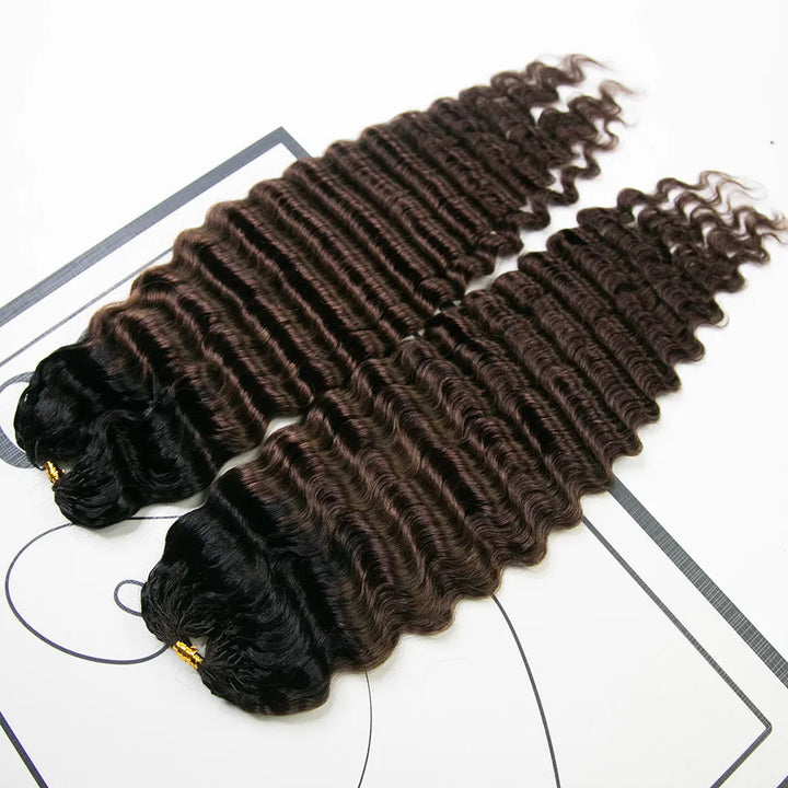 deep wave crochet hair ombre color