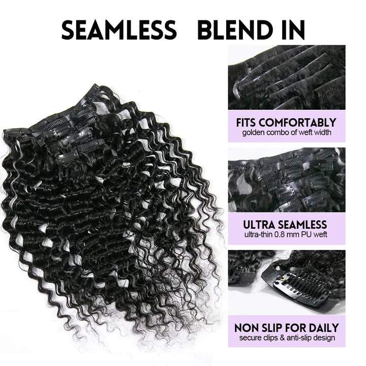 deep wave invisible seamless clip in