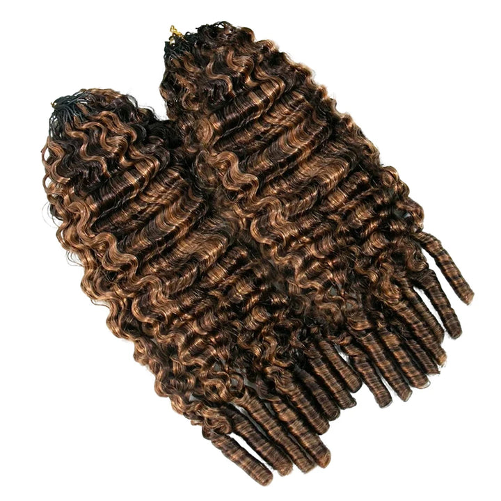 4/30 blend water curly feather crochet hair for summer holidays