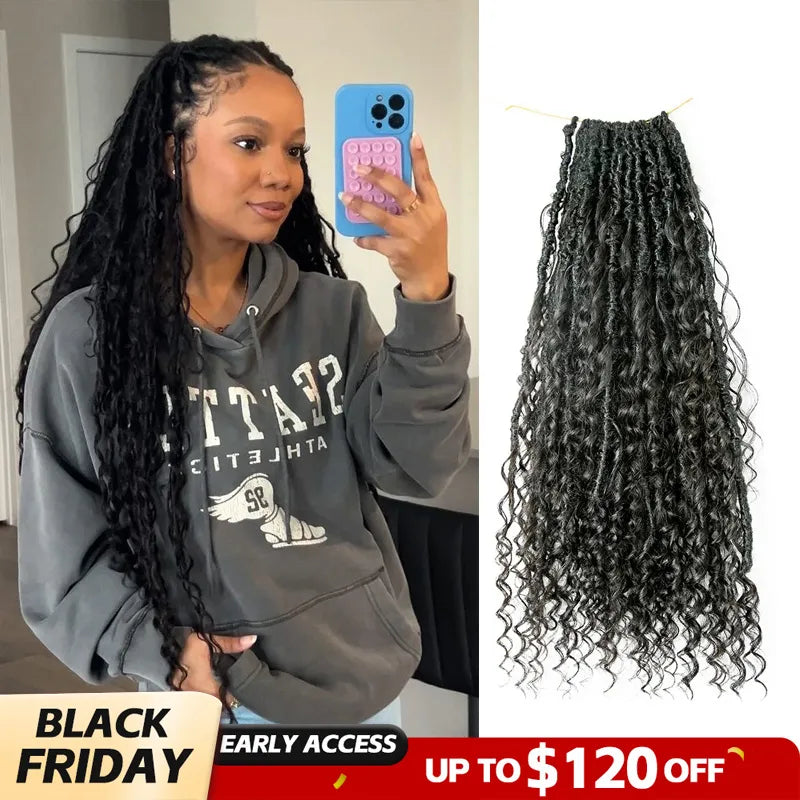 deep wave boho locs black friday sale