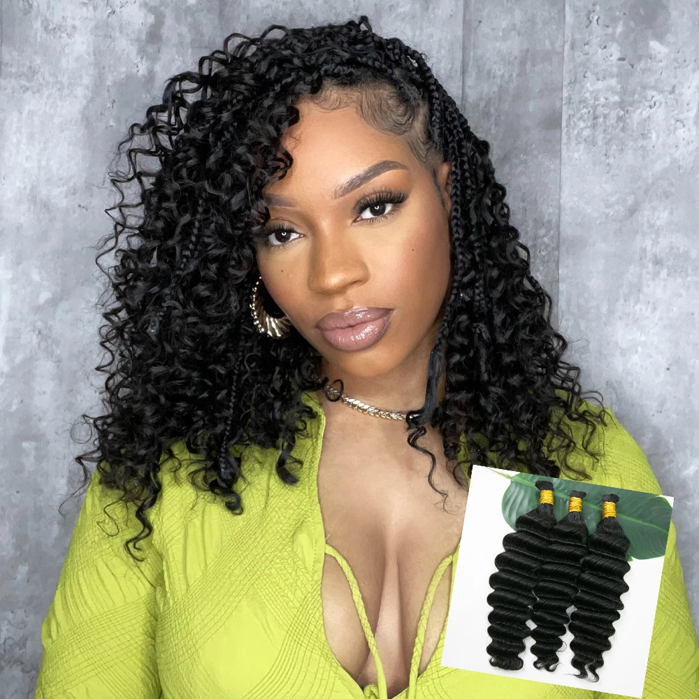 deep wave bulk braiding hair for boho braids