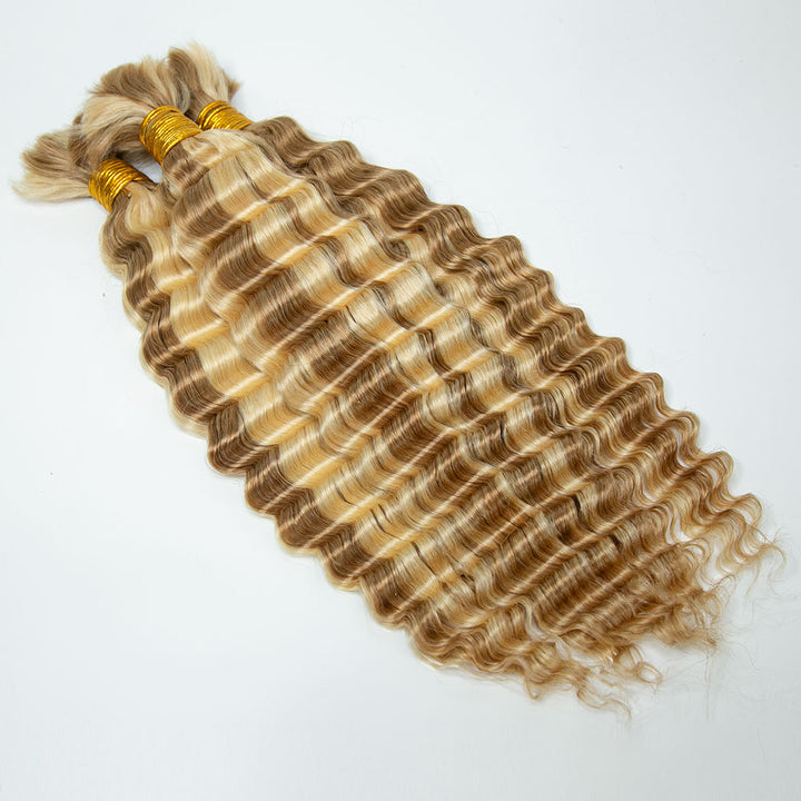 deep wave bulk human hair bundles