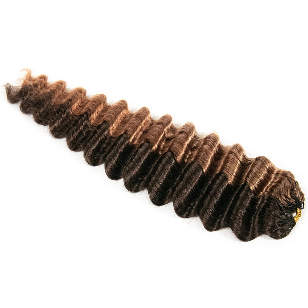 mix blend 4/30 color deep wave crochet human hair