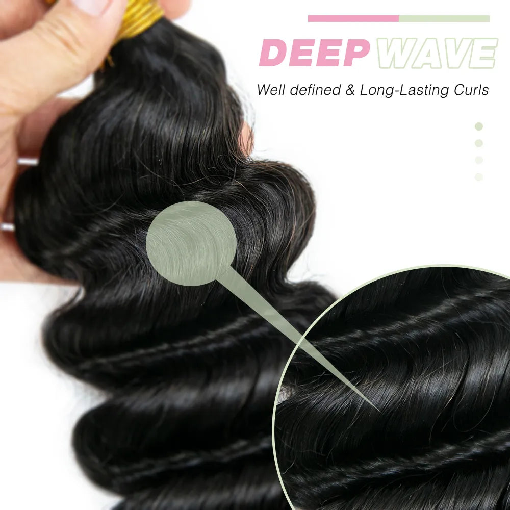 Deep Wave Bulk Hair Extensions for Braiding – Ywigs