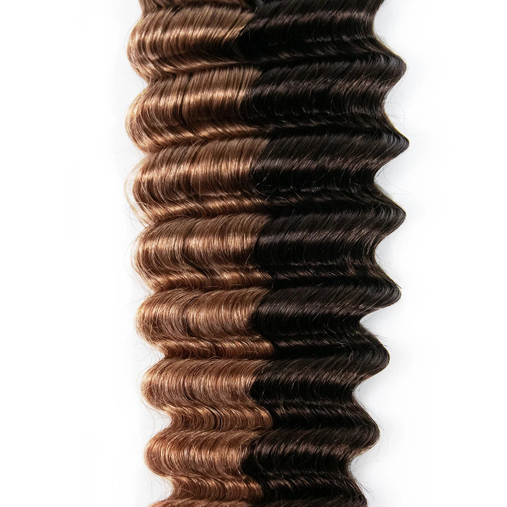 deep wave human crochet hair #4/30 color for miracle knots