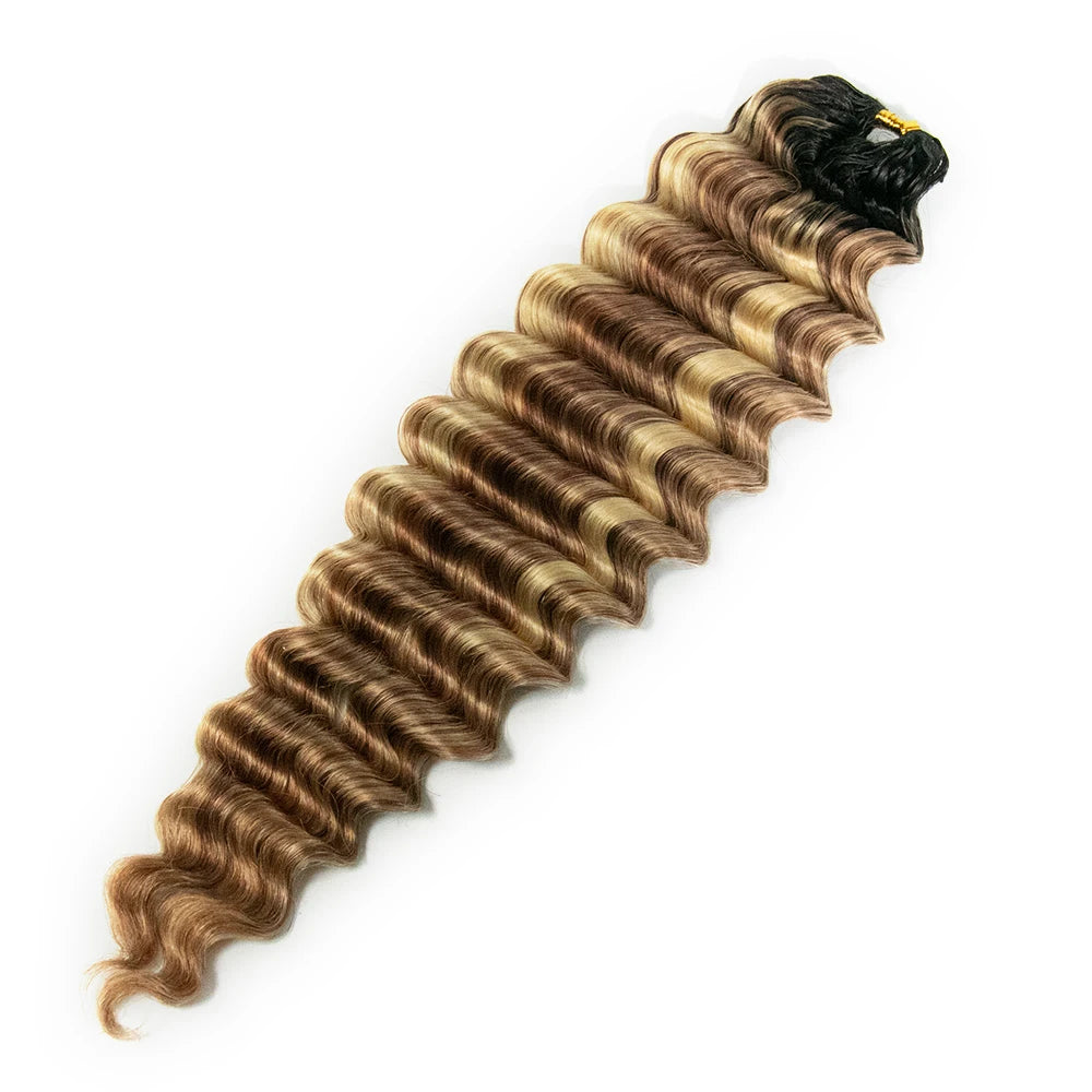deep wave human crochet hair #T1B/27/30/613 color for miracle knots