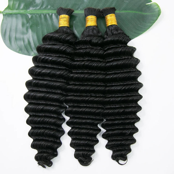 Flash Sale |#1B Deep Wave Braiding Hair