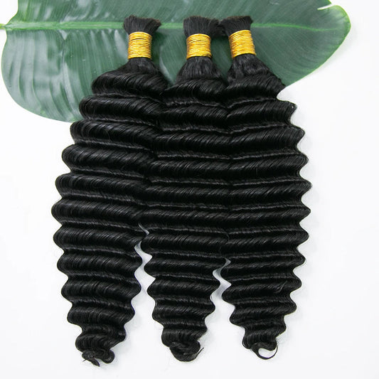 Flash Sale |#1B Deep Wave Braiding Hair
