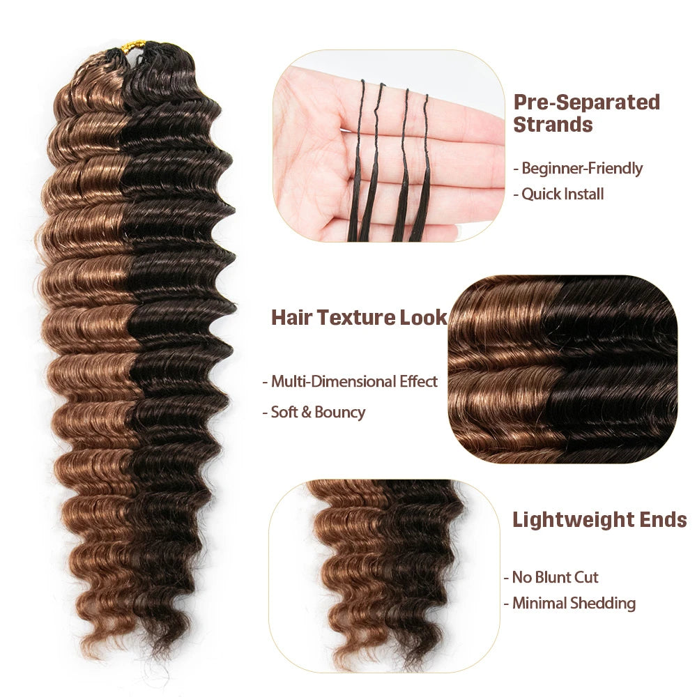 details for 4/30 deep wave feather crochet hair
