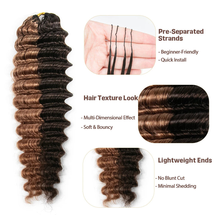 details for 4/30 deep wave feather crochet hair