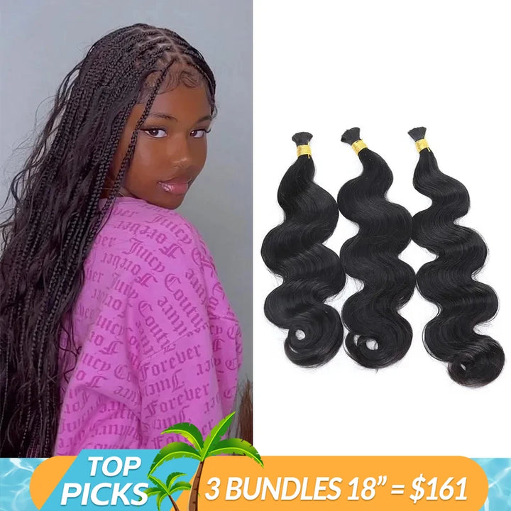double drawn body wave human hair for summer braids
