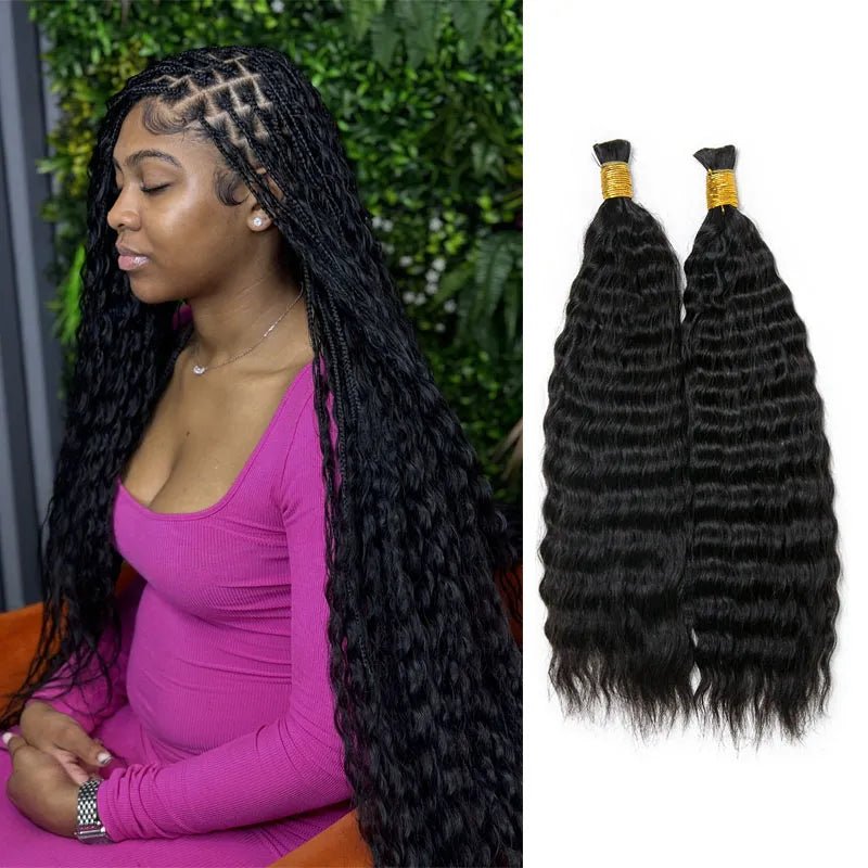 Double Drawn Burmese Wet Wavy Human Braiding Hair