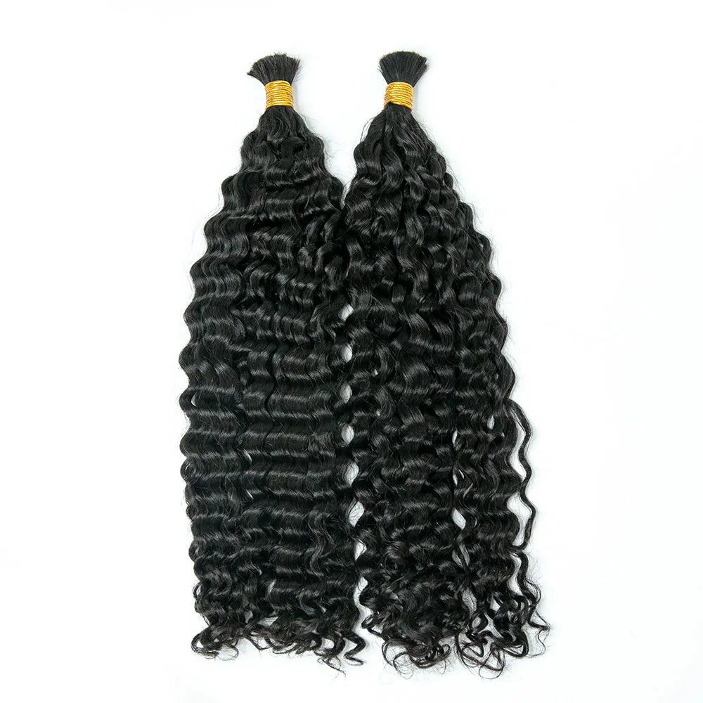 Double Drawn Burmese Deep Curly Human Braiding Hair – Ywigs
