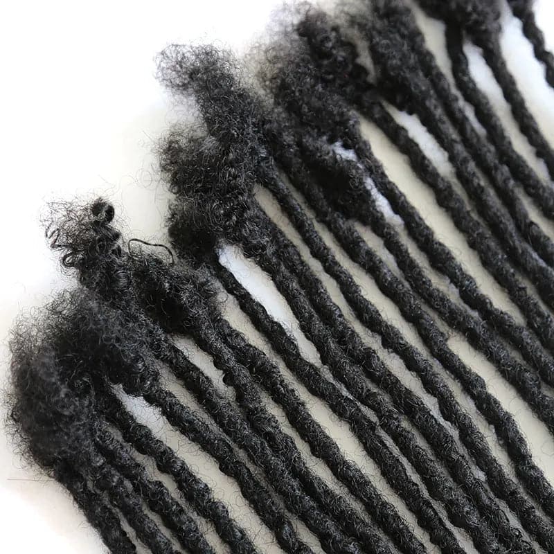Extensions de cheveux humains texturés Dreadlock - Noir naturel #1B