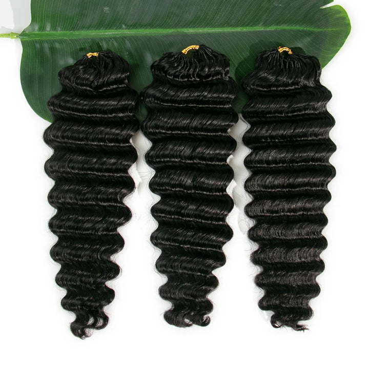extended thread deep wave crochet hair for feed in braiding