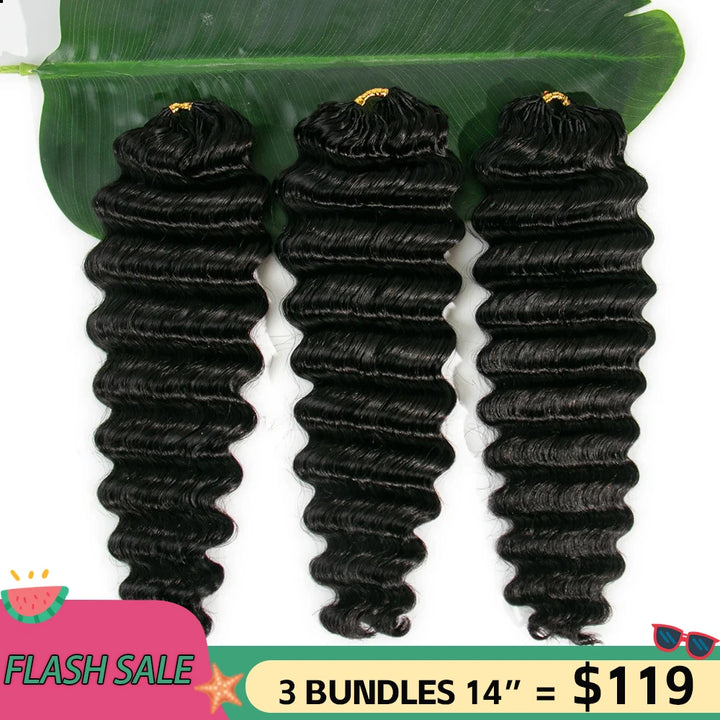 extended thread deep wave crochet hair for sale